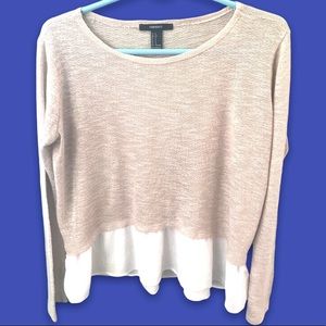 Forever 21 ruffle peplum shirttail sweater